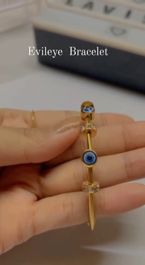 Gold Plated Daily Wear Evil Eye Fancy Bracelet For Women