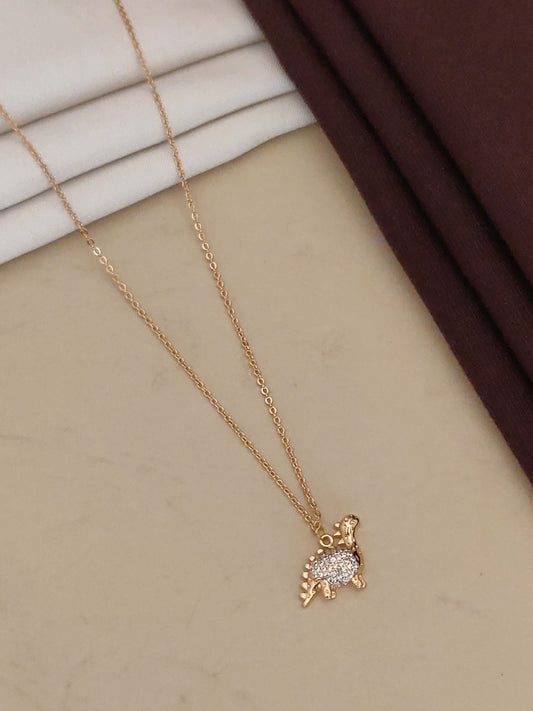 AD Diamond studed Gold Plated dregon Pendant