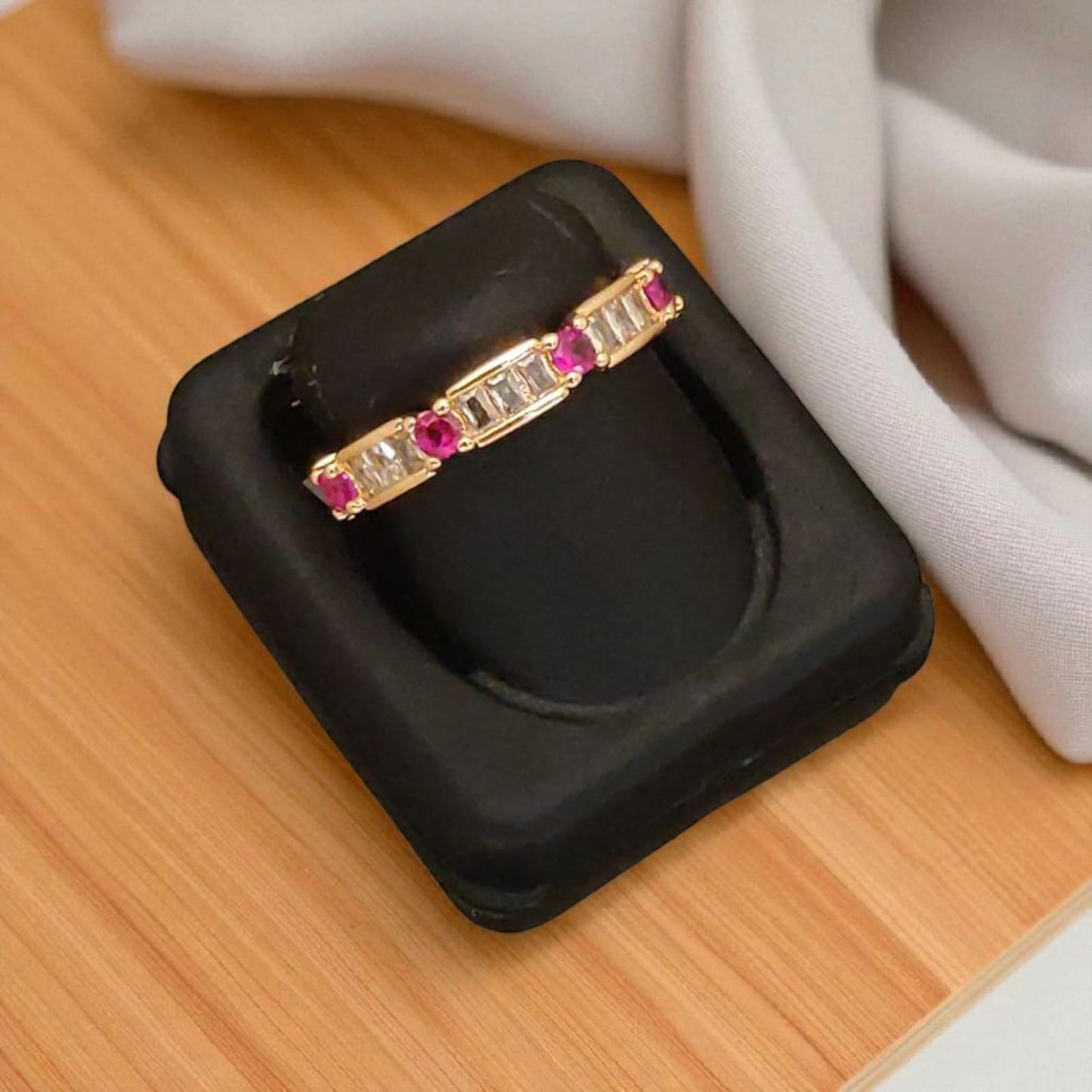 Rose Gold Plated Daily Wear Ad Diamond Fancy Adjustable Ring For Women