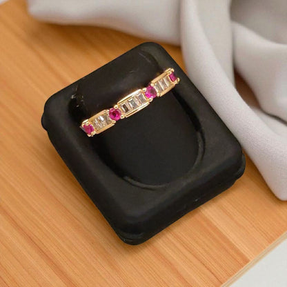 Rose Gold Plated Daily Wear Ad Diamond Fancy Adjustable Ring For Women