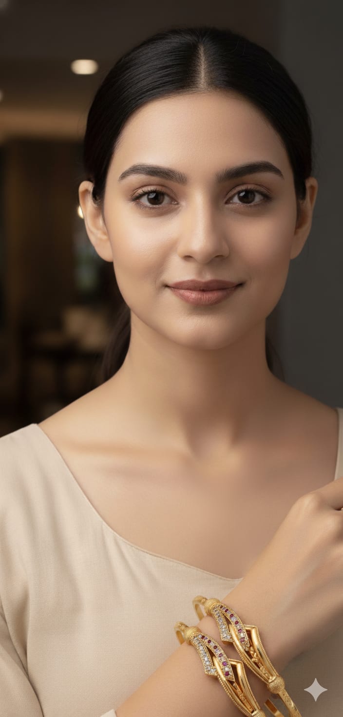 High Gold Plated Ad Diamond Studded Meena Work Fancy Adjustable Kadli