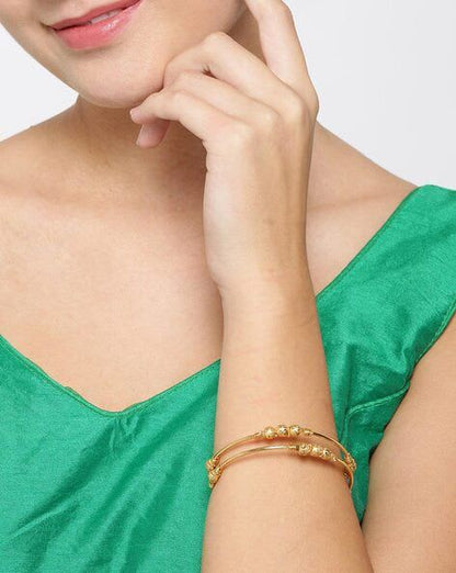 Casual Wear Golden Ball Kadli (Set Of 2 Pcs)