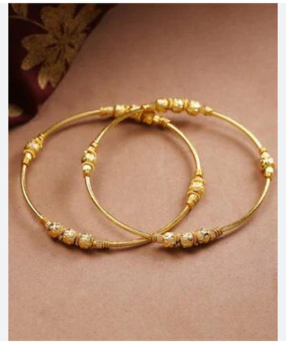 Casual Wear Golden Ball Kadli (Set Of 2 Pcs)