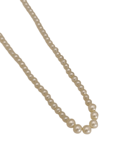 Trendy Designer White Rael Pearl Mala With Earring