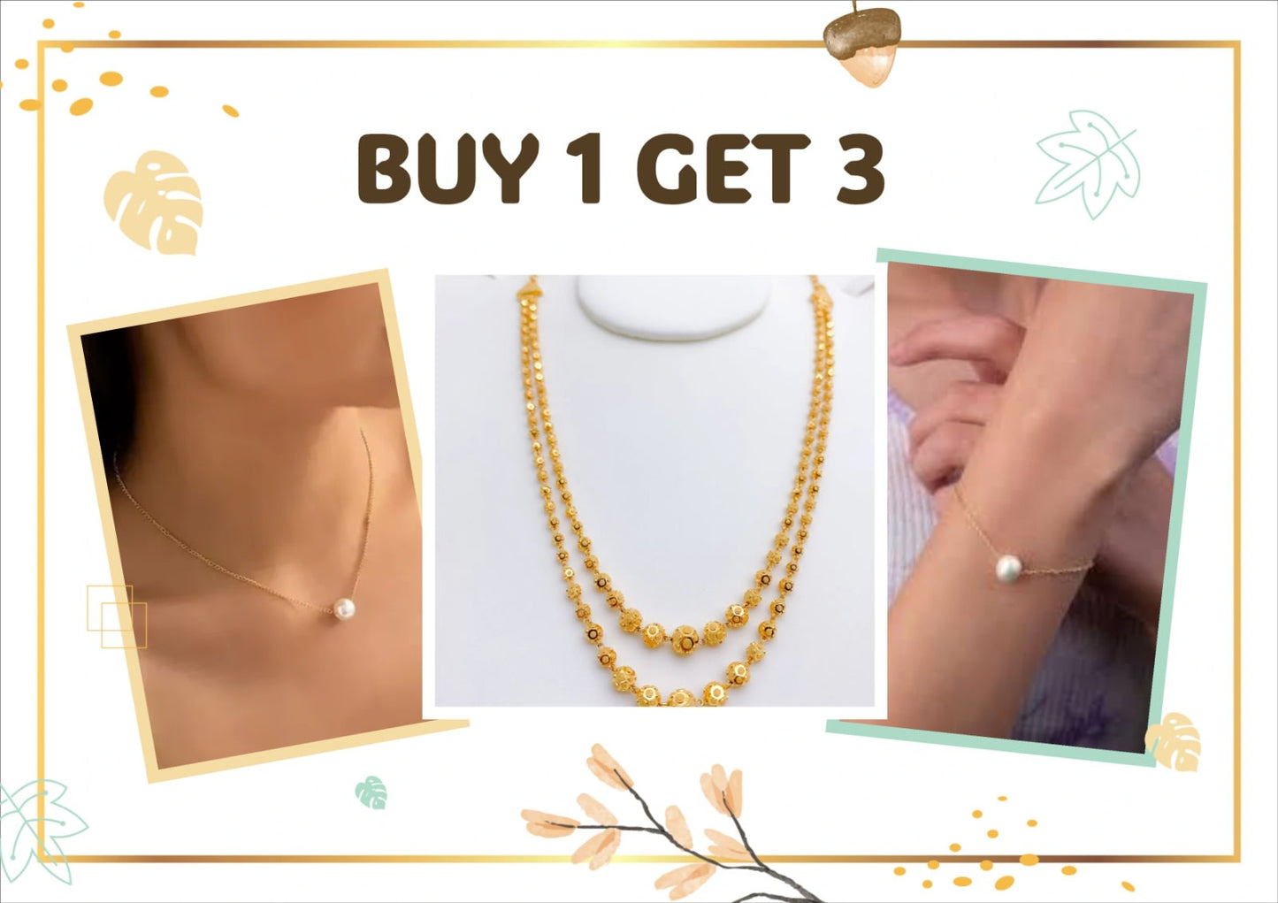 new designer high gold plated 2 leyer chain with 2 free gifts