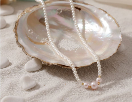 Trendy Designer Pink Pearl Chain