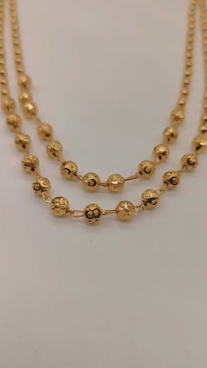 High Gold Plated Daily Wear Fancy Long Ball Mala
