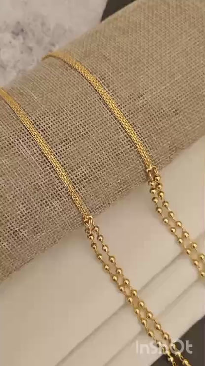 High Gold Plated Daily Wear Fancy Long Ball Mala