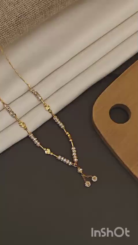 Stunning Diamond Studded Daily Wear Beautiful Star Chain