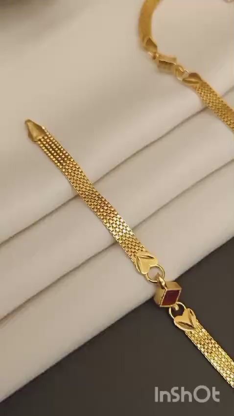 Designer high gold plated ad diamond studued fancy long chain
