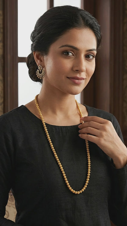 Gold Plated Daily Wear Long Bahubali Chain