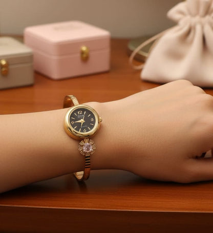 High Gold Plated Ad Diamond Adjustable Watch For Women
