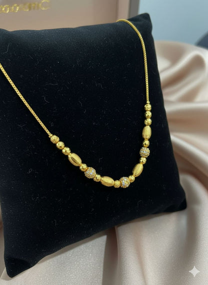 Elegant Micro Gold Plated Designer Bead Chain
