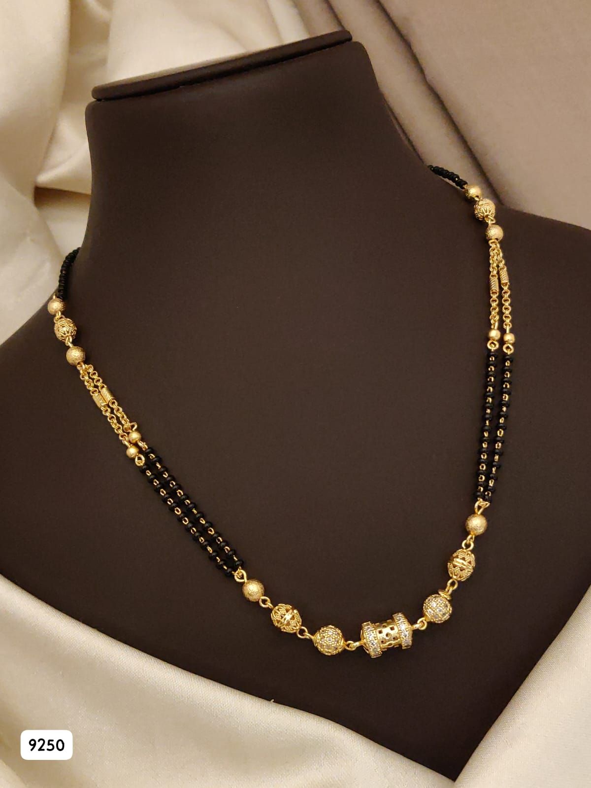 Micro Gold Plated Daily Wear And Diamond Mangalsutra For Women