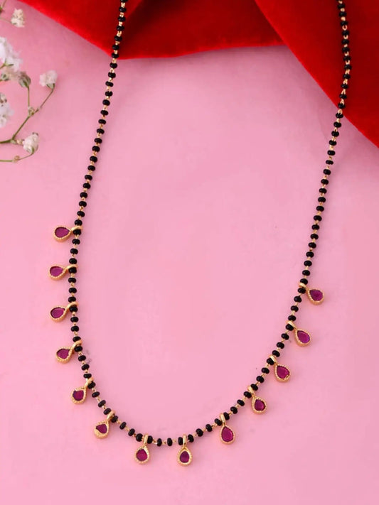 Gold Plated Daily Wear And Diamond Fancy Mangalsutra Combo