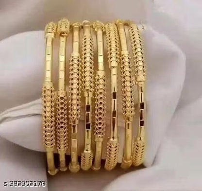 New Designer High Gold Plated 8 Pcs Bangle For Women