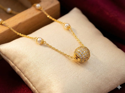 Micro Gold Plated Daily Wear And Diamond Studded Fancy Chain Combo