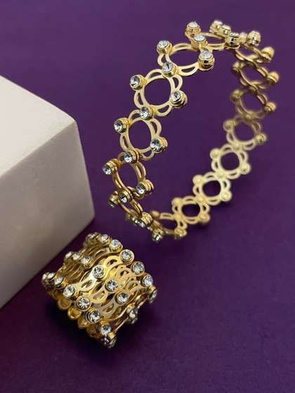 2 IN 1 Frodete Expandable Ring Bracelet Folding Retractable Adjustable Transform Bracelet TO Ring