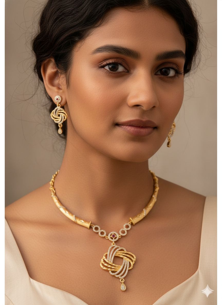 Deepika Royale Knot Necklace Set