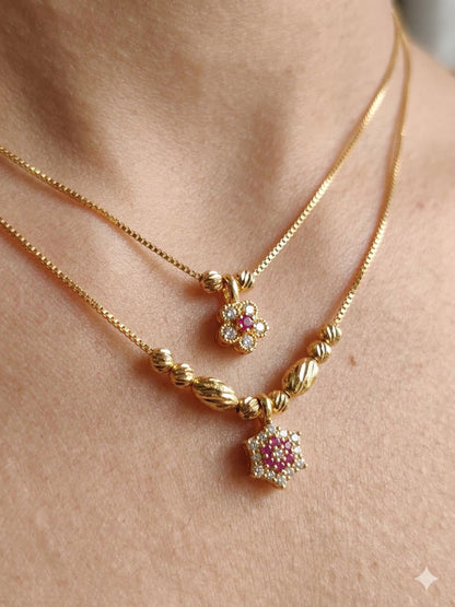 micro gold plated ad diamond  studed daily waer fancy 18 inches star chain