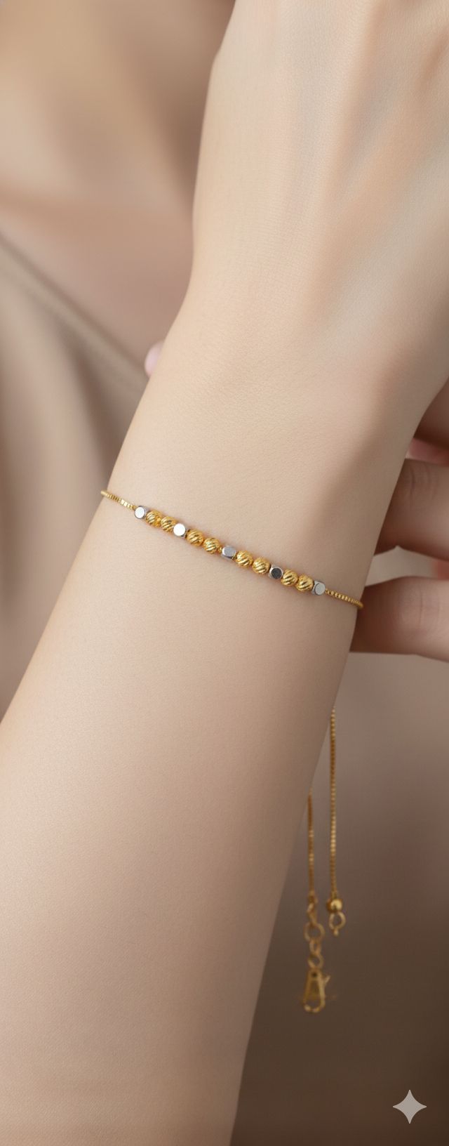 Micro Gold Plated Daily Wear Square Chain And Bracelet