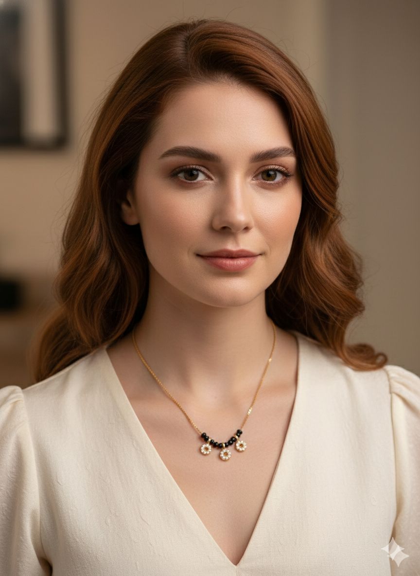 Daily Wear Gold Plated And Diamond Mangalsutra For Women