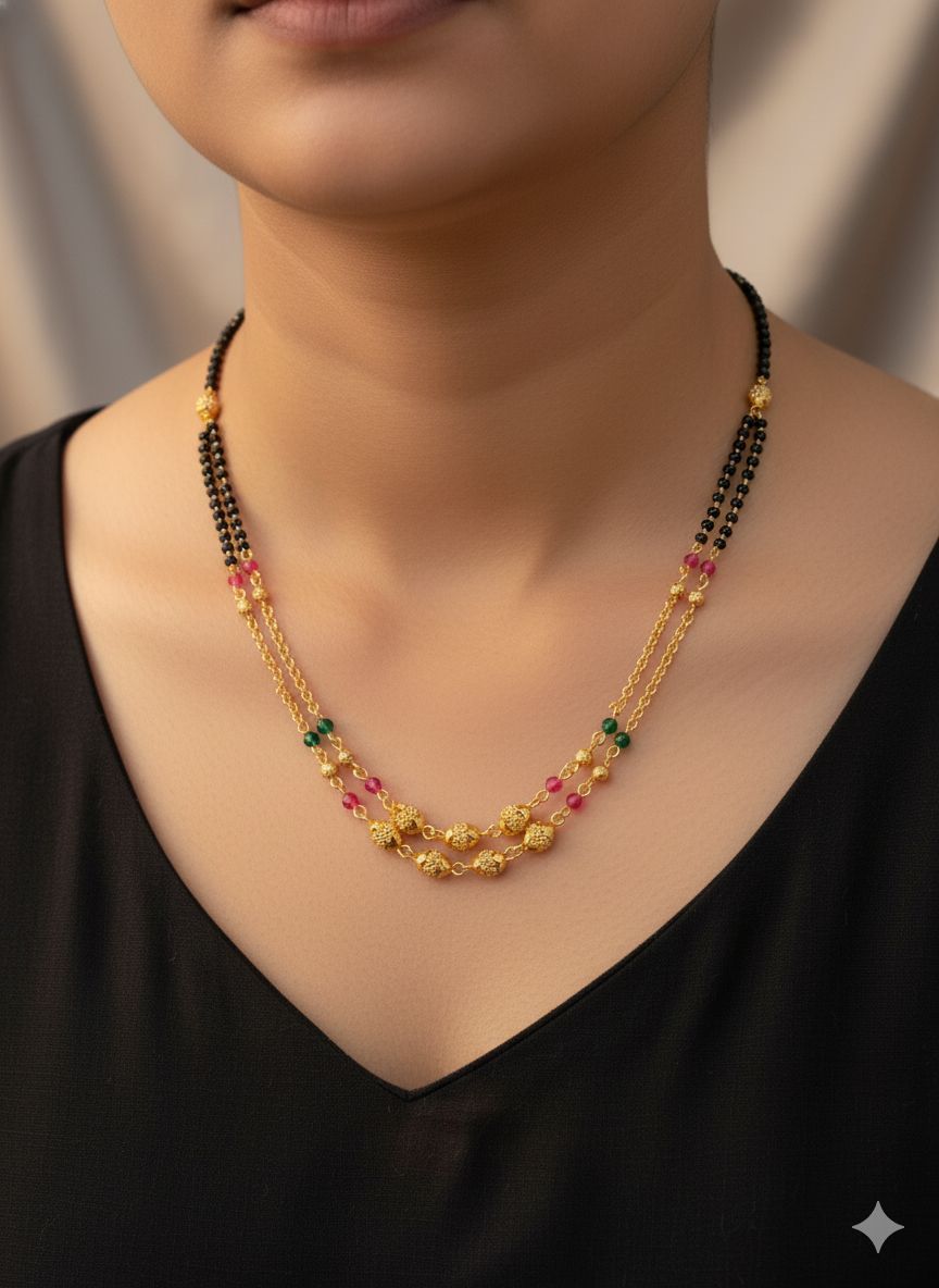 Micro Gold Plated Daily Pearl Drop Wear Mangalsutra
