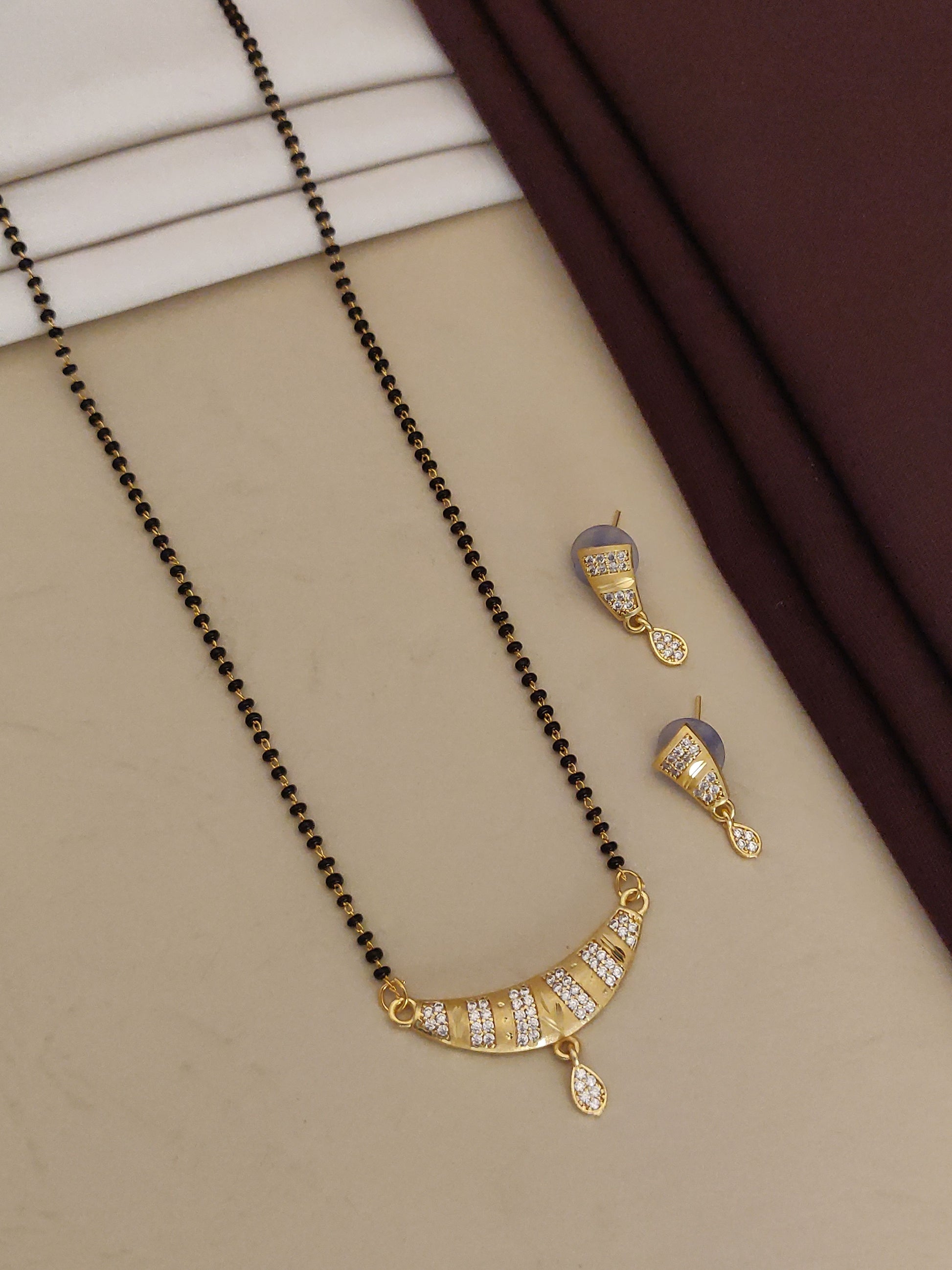 Forming And Diamond High Gold Plated Mangalsutra