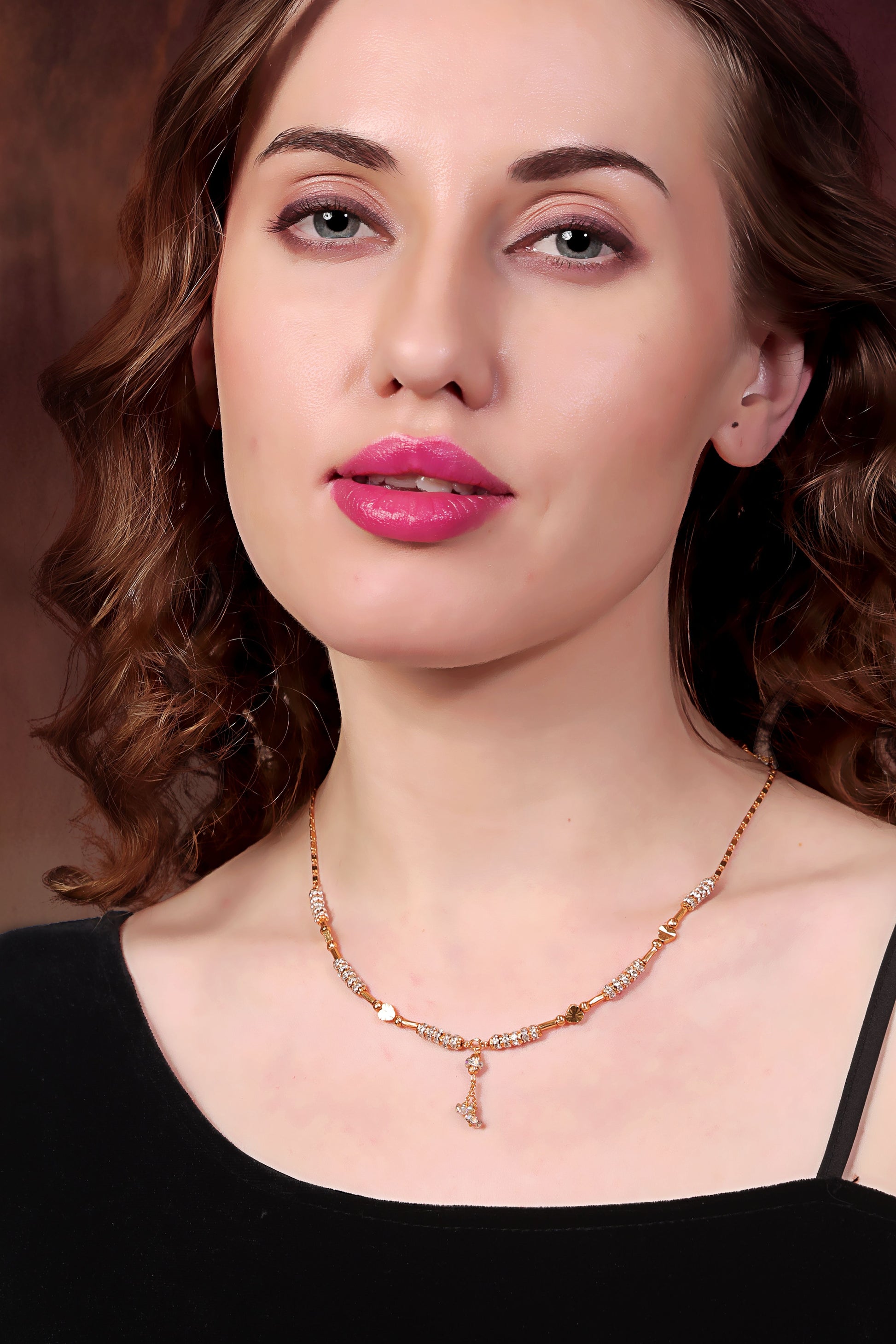 High Gold Plated And Diamond Studded Daily Wear Fancy  Star Chain
