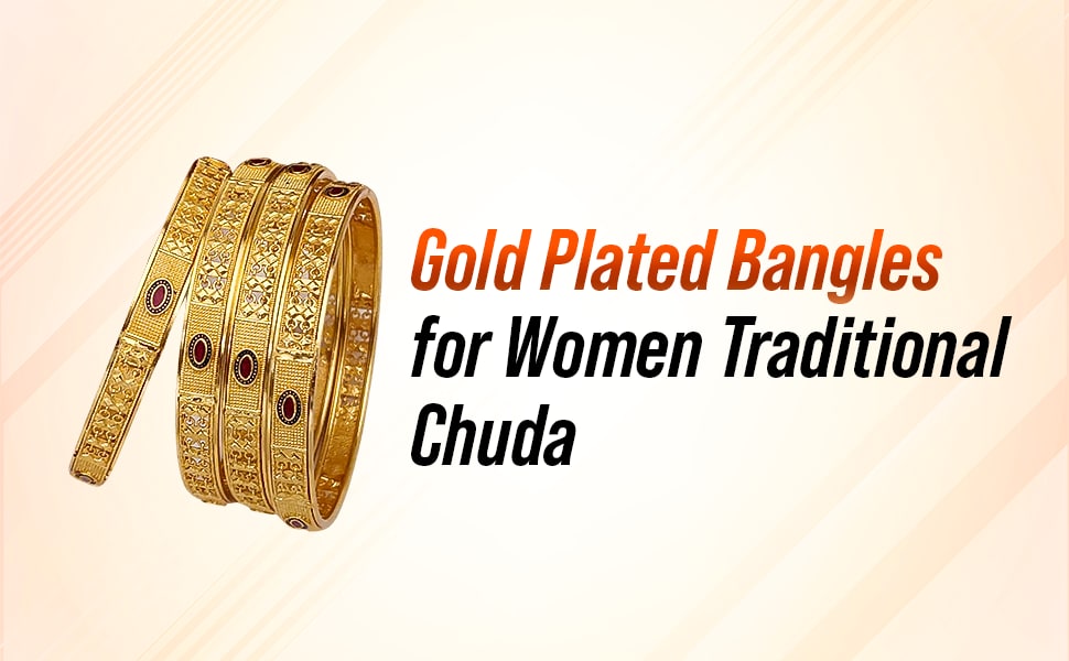 Set Of 4Pc Gold Plated Traditional Meenakari Bangles