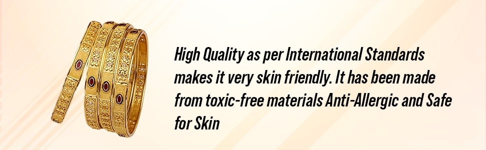 Set Of 4Pc Gold Plated Traditional Meenakari Bangles