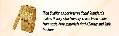 Set Of 4Pc Gold Plated Traditional Meenakari Bangles