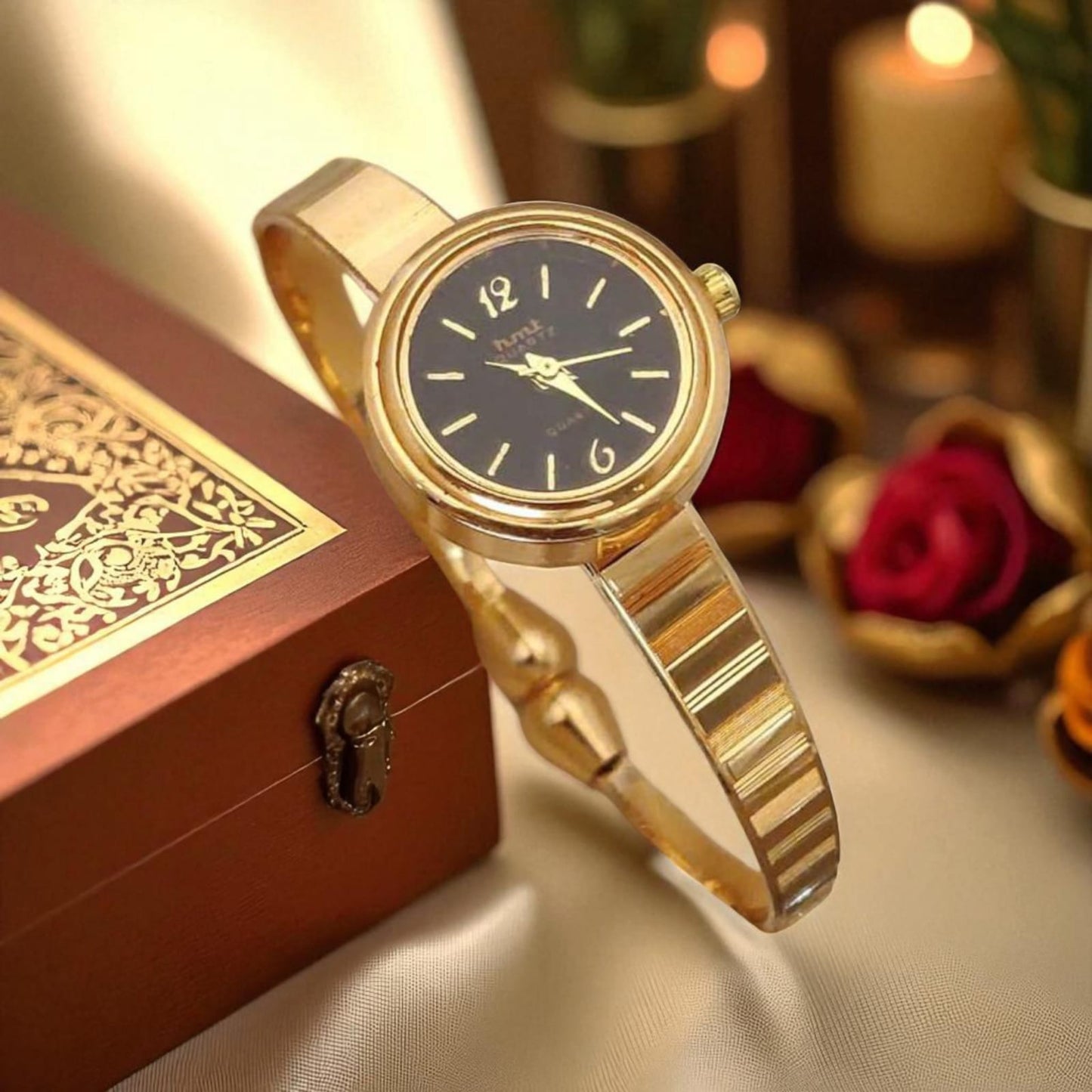 Premium Quality High Gold Plated Adjustable Daily Wear Wrist Watch
