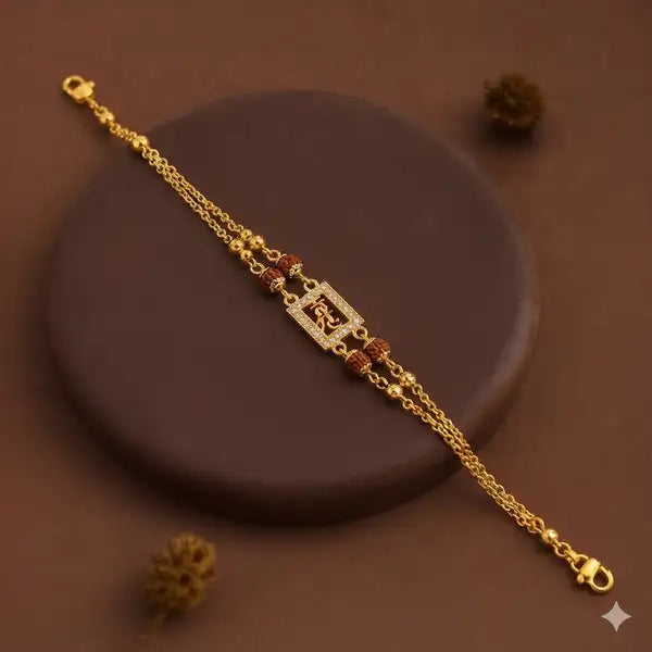 Premium Gold-Plated Shree Ram Designer Rakhi for Brother