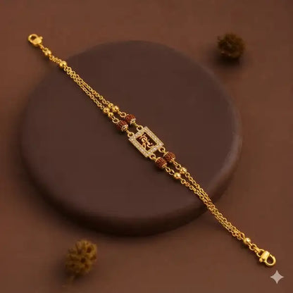 Premium Gold-Plated Shree Ram Designer Rakhi for Brother